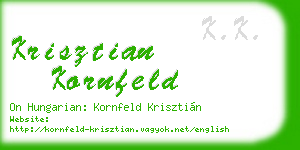 krisztian kornfeld business card