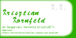 krisztian kornfeld business card